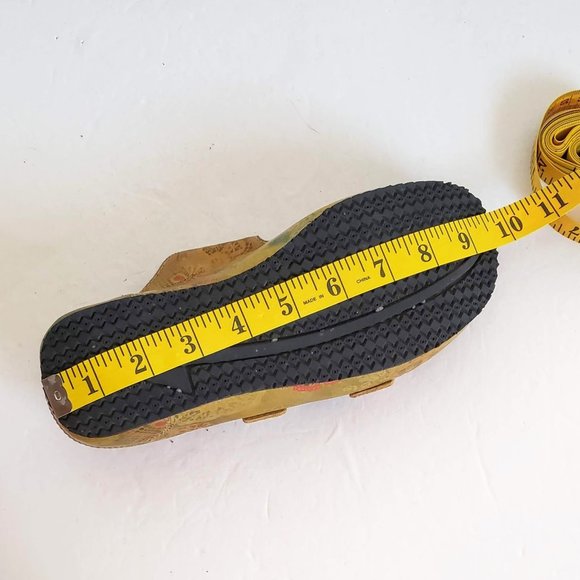 Boho ARAVON Slides Genuine Leather Mustard Floral sandal Slip-on Sandal Flats - Picture 6 of 16